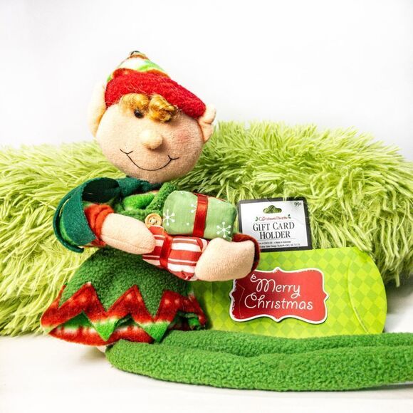 Christmas Elf Doll with Gift Card Envelope (New) - Picture 1 of 8